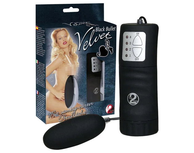You2Toys - Velvet fekete vibrotojás - bársonyos