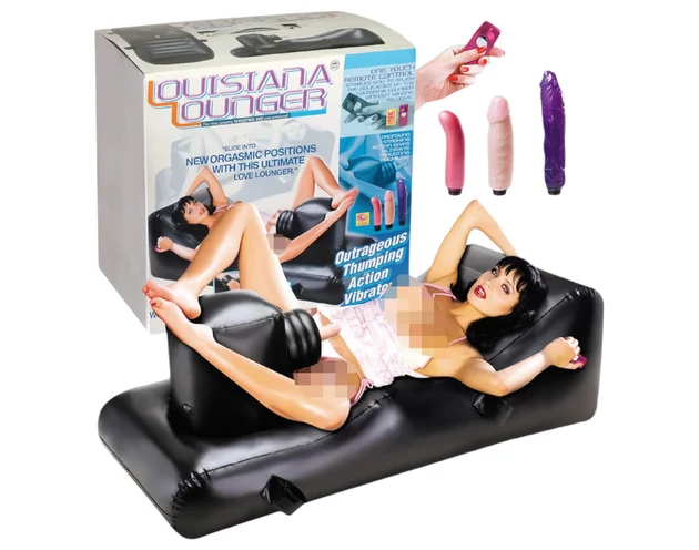 Louisiana Lounger - szexgép beépített vibrátorral (fekete)