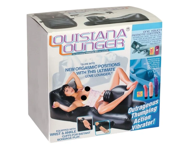Louisiana Lounger - szexgép beépített vibrátorral (fekete)
