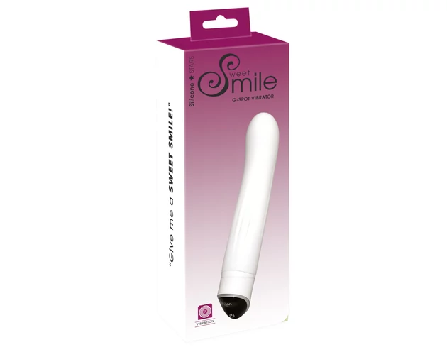 SMILE Easy - hajlított vibrátor (fehér)