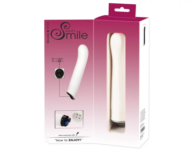 SMILE Easy - hajlított vibrátor (fehér)