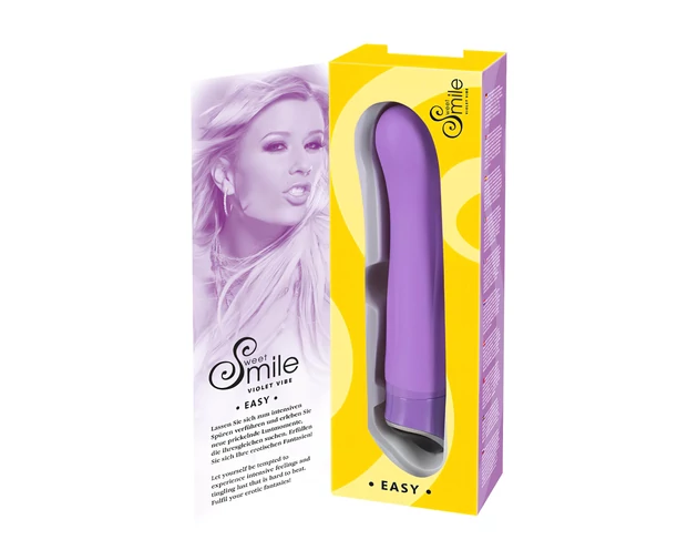 SMILE Easy - hajlított vibrátor (lila)