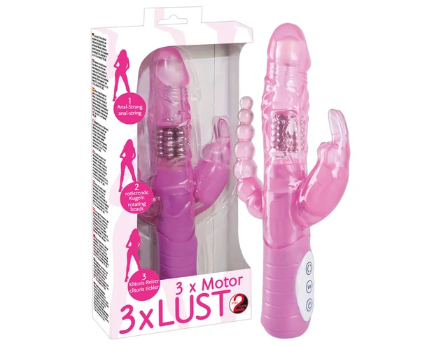 You2Toys - 3-as hatás vibrátor - rózsaszín