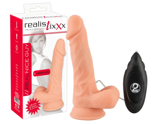 realistixxx Valódi, natúr vibrátor (17,5cm)