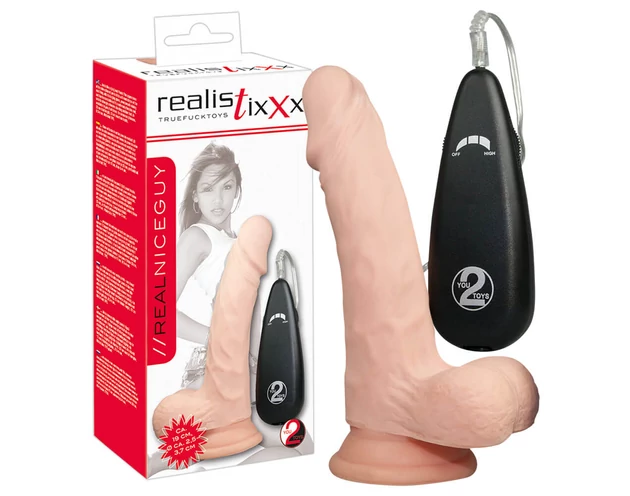 realistixxx Valódi, natúr vibrátor (17,5cm)