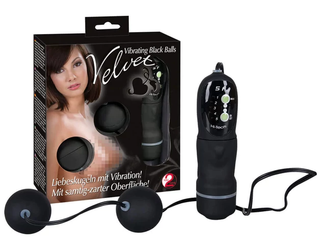 You2Toys - Velvet vibrációs gésagolyó duó - fekete