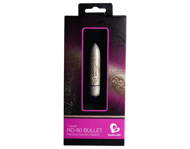 RO-80mm - kis rúzs vibrátor (7 ritmusú) - arany