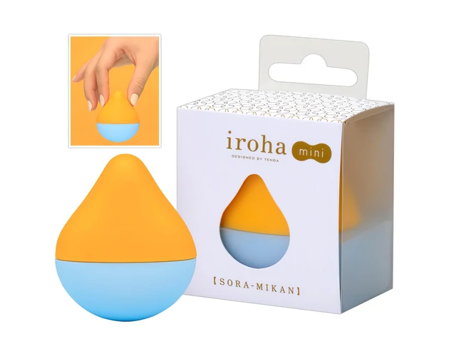 TENGA Iroha mini - mini csikló vibrátor (narancs-kék)