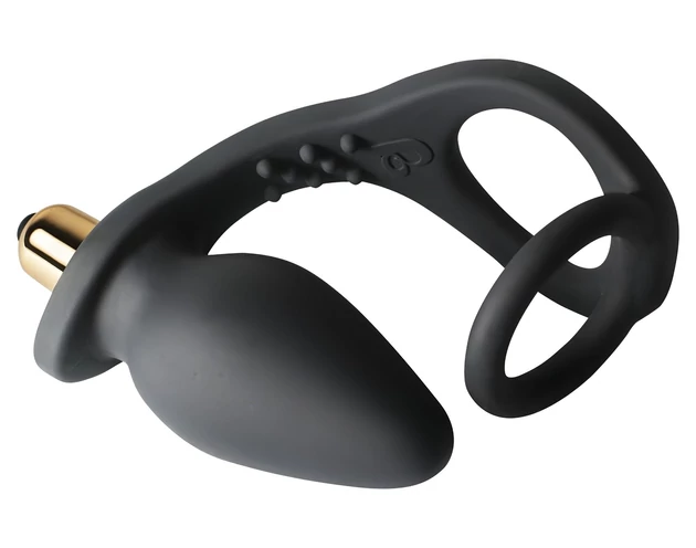 RO-ZEN dupla péniszgyűrű és anál vibrátor