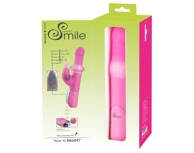 SMILE Pearly Rabbit - gyöngyös vibrátor (pink)