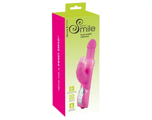 SMILE Pearly Rabbit - gyöngyös vibrátor (pink)