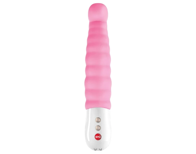 Fun Factory G5 - akkus, vízálló bordázott G-pont vibrátor (pink)
