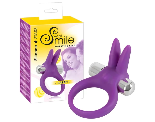 SMILE Rabbit - vibrációs péniszgyűrű (lila)