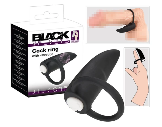 Black Velvet vibrációs péniszgyűrű (fekete)