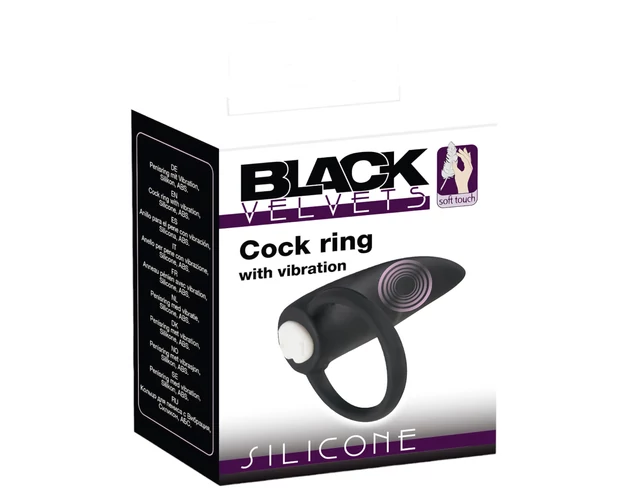 Black Velvet vibrációs péniszgyűrű (fekete)