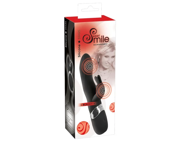 SMILE Blacky - USB-s 2 motoros vibrátor (fekete)