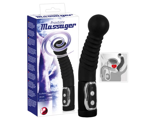 You2Toys - Prostate massager - forgó prosztata vibrátor (fekete)