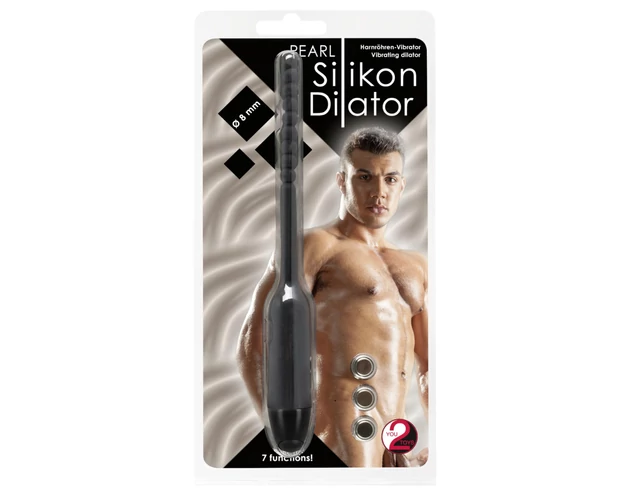 You2Toys Pearl Dilator - gömbös húgycső vibrátor - 0,8cm (fekete)