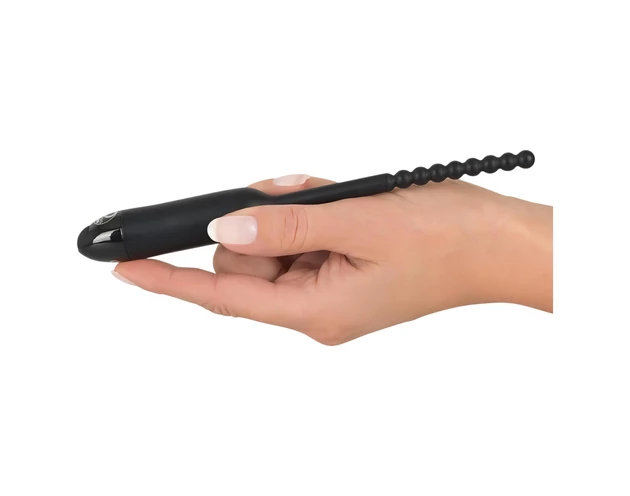 You2Toys Pearl Dilator - gömbös húgycső vibrátor - 0,8cm (fekete)