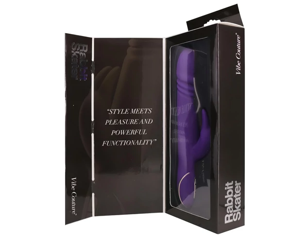 Vibe Couture Rabbit Skater - Nyuszis, lökő vibrátor (lila)