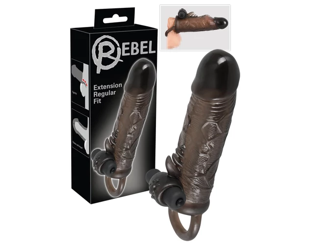 Rebel Regular - vibrációs péniszköpeny (19cm)