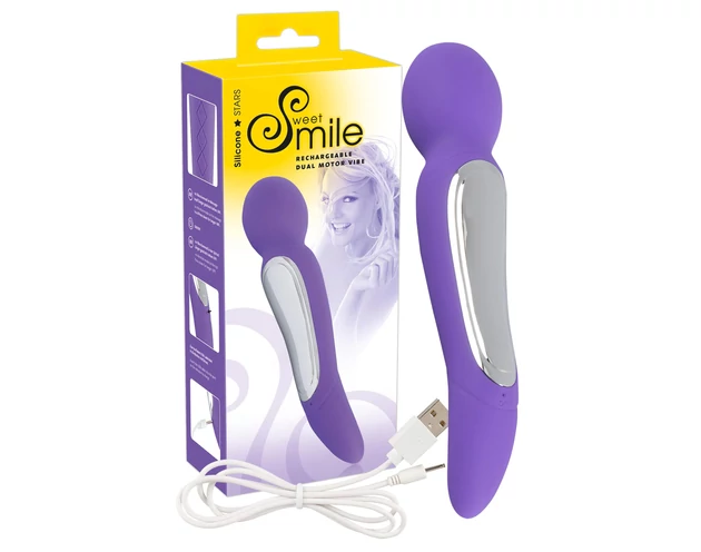 SMILE Wand - 2 motoros masszírozó vibrátor (lila)