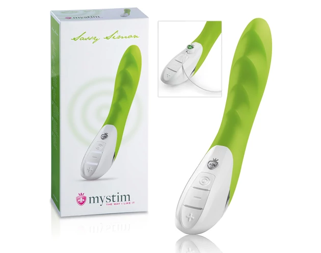 mystim Sassy Simon - 2 motoros vibrátor (zöld)