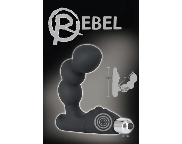 Rebel - gömbös prosztata vibrátor (fekete)