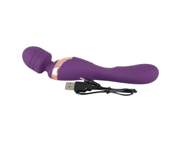 Javida Double - masszírozó vibrátor (lila)