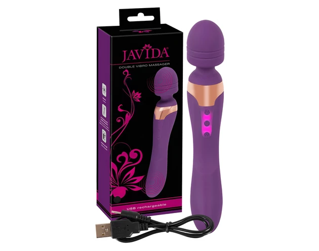 Javida Double - masszírozó vibrátor (lila)