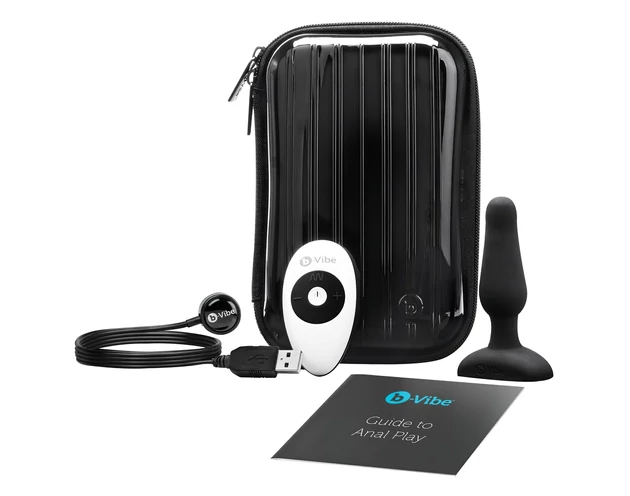 b-Vibe Novice - kezdő anál vibrátor (fekete)