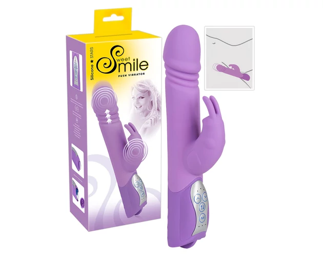 SMILE Push - lökő, csiklókaros vibrátor (lila)