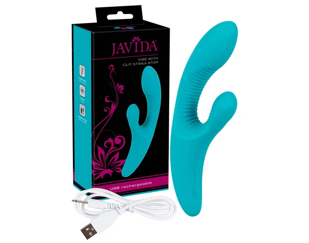 Javida - redős csiklóizgatós vibrátor (türkiz)