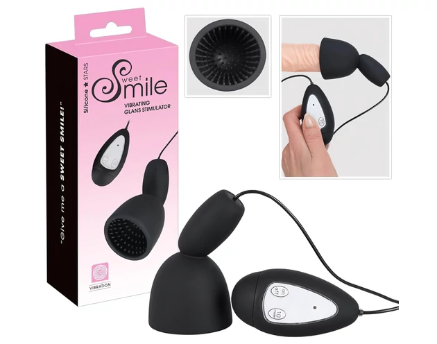 SMILE Glans - makk vibrátor (fekete)