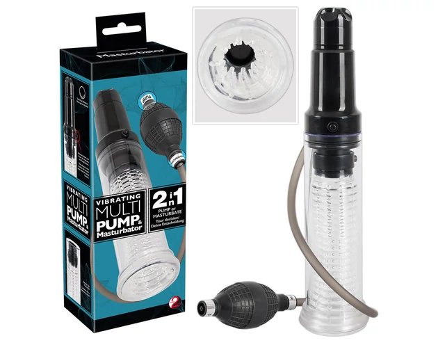 You2Toys - 2in1 - péniszpumpa és maszturbátor egyben (átlátszó)