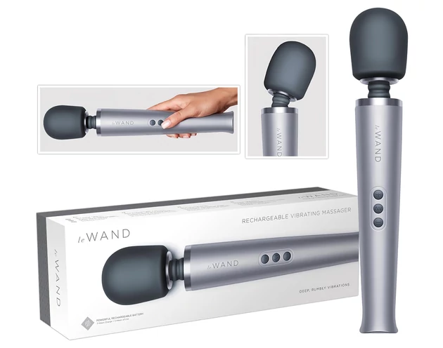le Wand - exkluzív, akkus masszírozó vibrátor (ezüst)