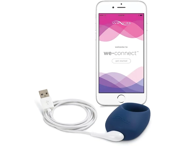 We-Vibe Pivot - akkus, vibrációs péniszgyűrű (éjkék)