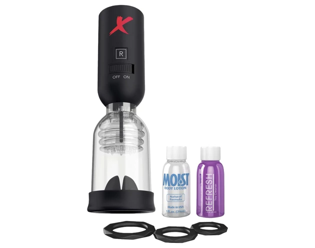 PDX Elite Tip Teazer - automata makkszívó vibrátor (fekete)