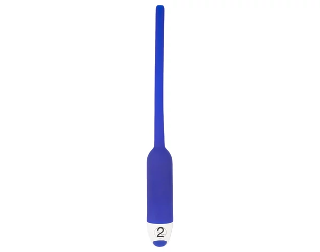 You2Toys - DILATOR - üreges szilikon húgycsővibrátor - kék (7mm)