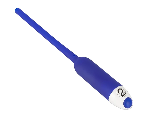 You2Toys - DILATOR - üreges szilikon húgycsővibrátor - kék (7mm)