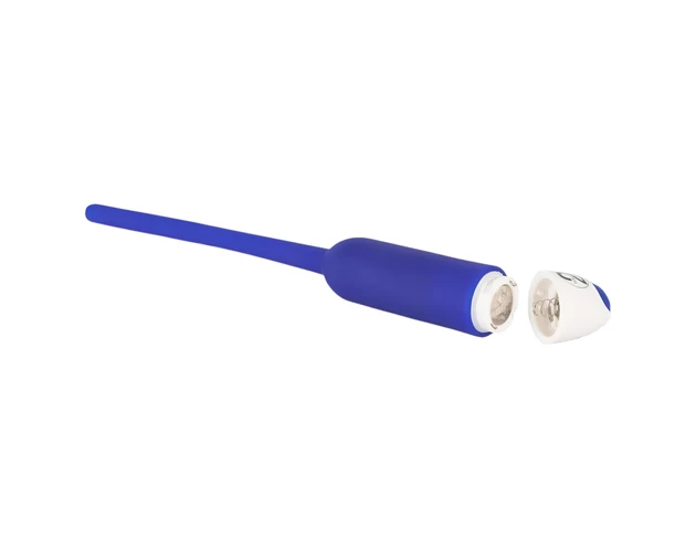 You2Toys - DILATOR - üreges szilikon húgycsővibrátor - kék (7mm)