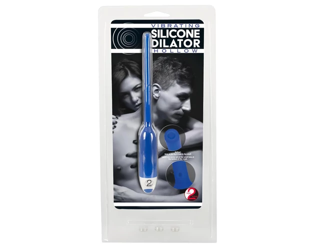 You2Toys - DILATOR - üreges szilikon húgycsővibrátor - kék (7mm)