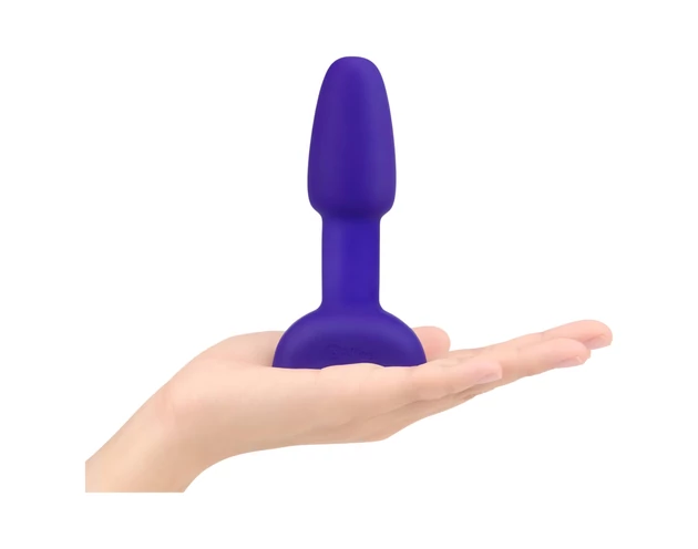 b-Vibe Rimming - forgó gyöngyös anál vibrátor (lila)