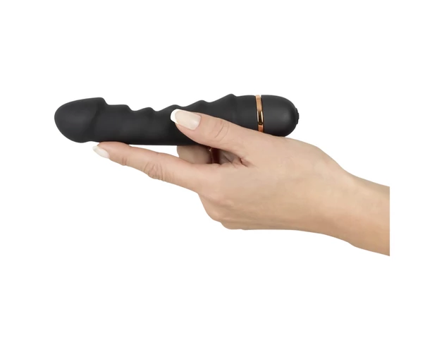 You2Toys - Bendy Ripple - bordázott vibrátor (fekete)