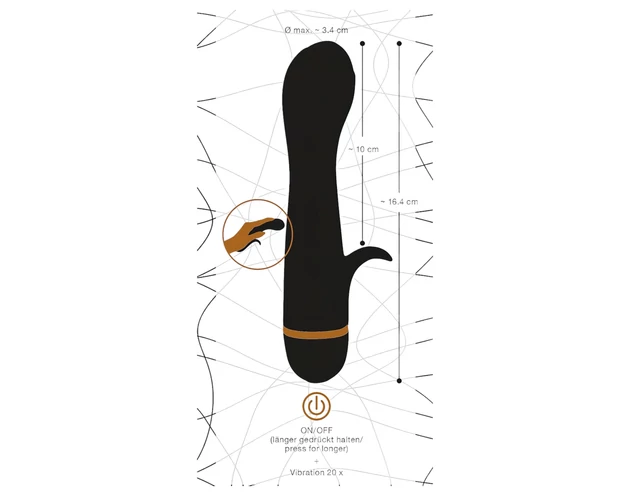 You2Toys - Bendy Tulip - szilikon vibrátor (fekete)