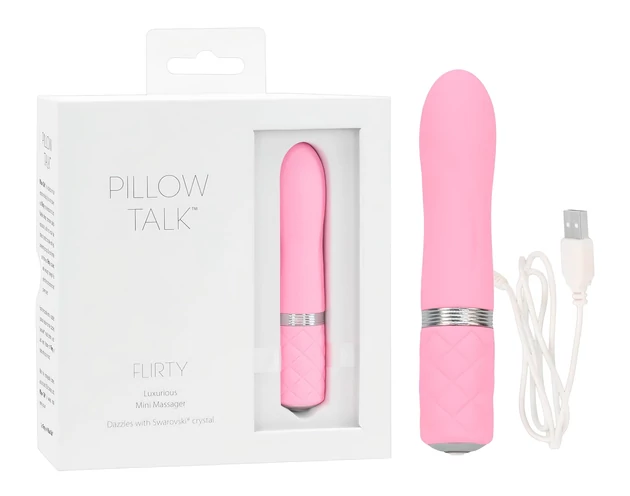 Pillow Talk Flirty - akkus rúd vibrátor (pink)