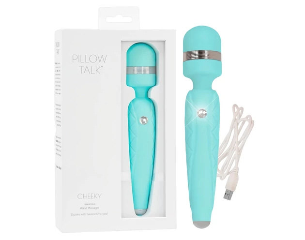 Pillow Talk Cheeky Wand - akkus masszírozó vibrátor (türkiz)
