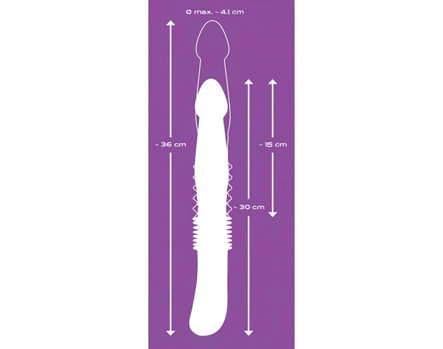 You2Toys - Push it - akkus lökő anál vibrátor (fekete)
