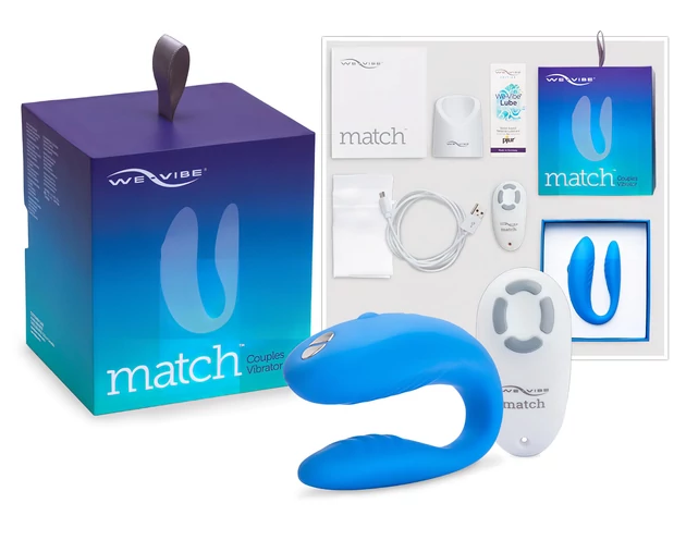 We-Vibe Match - vízálló, akkus párvibrátor (kék)