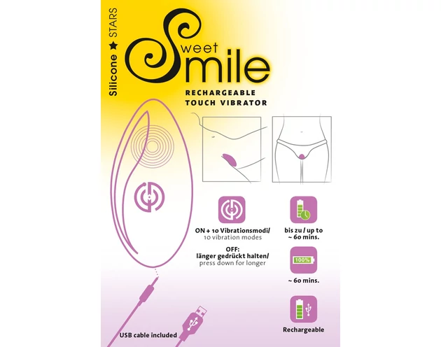 SMILE Touch - akkus hajlékony csiklóvibrátor (lila)